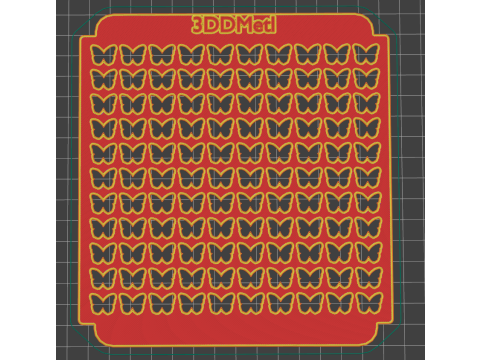 Sprinkles Stencil Set of 12 pieces 3D Print Model