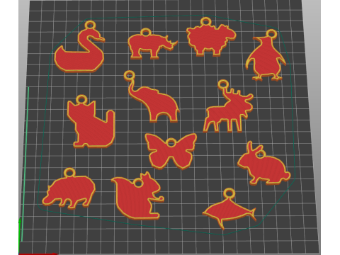 Sprinkles Stencil Set of 12 pieces 3D Print Model