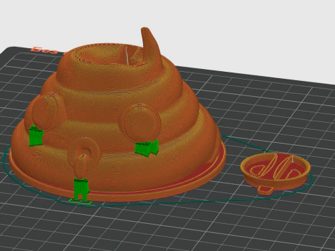 Poop-shaped piggy bank stl gcode files for 3d printing 3D Print Model