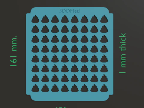 Sprinkles Stencil set de 8 piezas de archivos STL para impresi&oacute;n 3D Modelo de impresión 3D