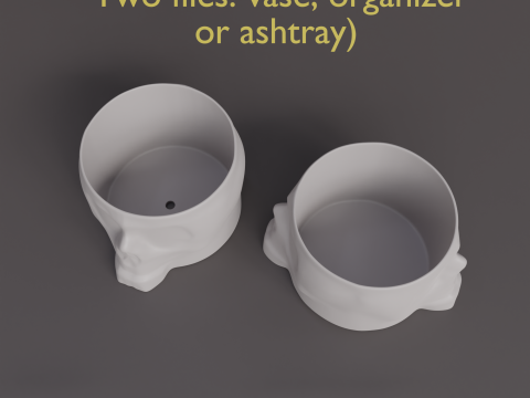Flowerpot ashtray organizer STL files for 3D printing 3Dプリントモデル