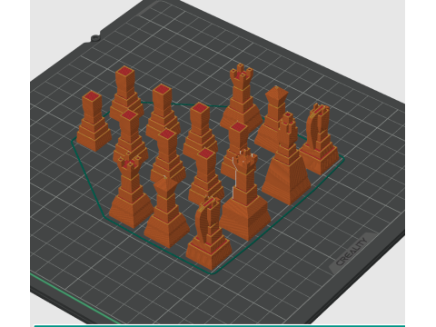 Minimalist Chess Set 3Dプリントモデル