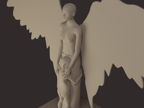 Figurine - angel with child Modello di stampa 3D