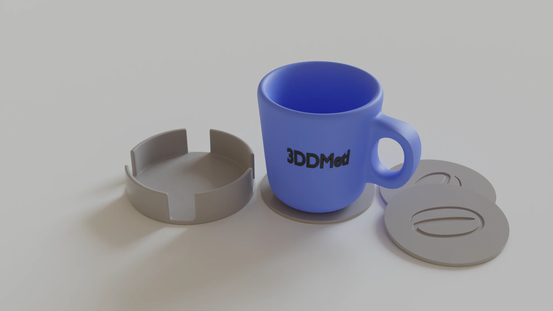 Coffee Cup Coasters Stand stl files for 3d printing 3D Print Model .c4d .max .obj .3ds .fbx .stl .blend 