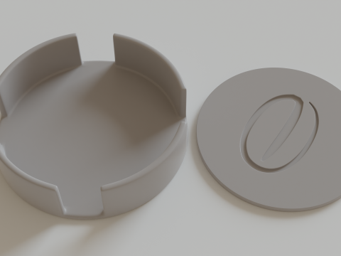Coffee Cup Coasters Stand stl files for 3d printing 3D 打印模型