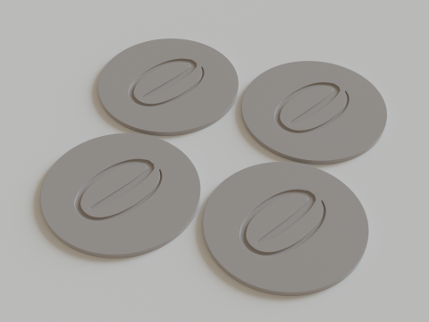 Coffee Cup Coasters Stand stl files for 3d printing 3D 打印模型