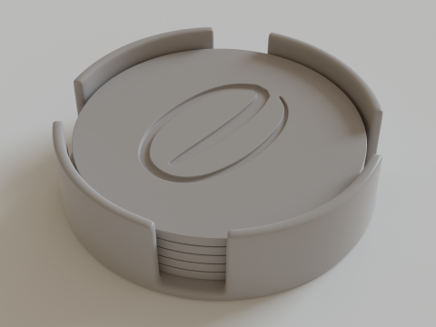 Coffee Cup Coasters Stand stl files for 3d printing 3D 打印模型