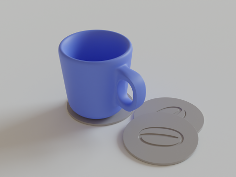 Coffee Cup Coasters Stand stl files for 3d printing 3D 打印模型