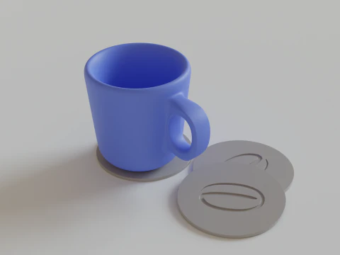 Coffee Cup Coasters Stand stl files for 3d printing 3D Print Model