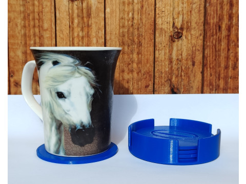 Coffee Cup Coasters Stand stl files for 3d printing 3D 打印模型
