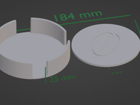 Coffee Cup Coasters Stand stl files for 3d printing 3D 打印模型