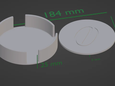 Coffee Cup Coasters Stand stl files for 3d printing 3D Print Model