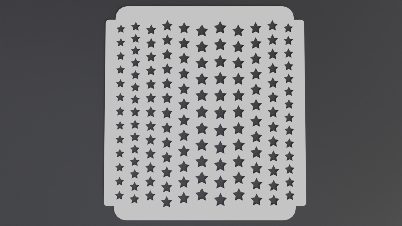Sprinkle Stencil stars Design Model Cetak 3D .c4d .max .obj .3ds .fbx .stl .blend 