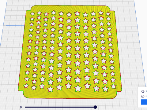 Sprinkle Stencil stars Design Model Cetak 3D