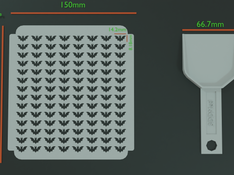 Sprinkle Stencil Bat Design Modello di stampa 3D