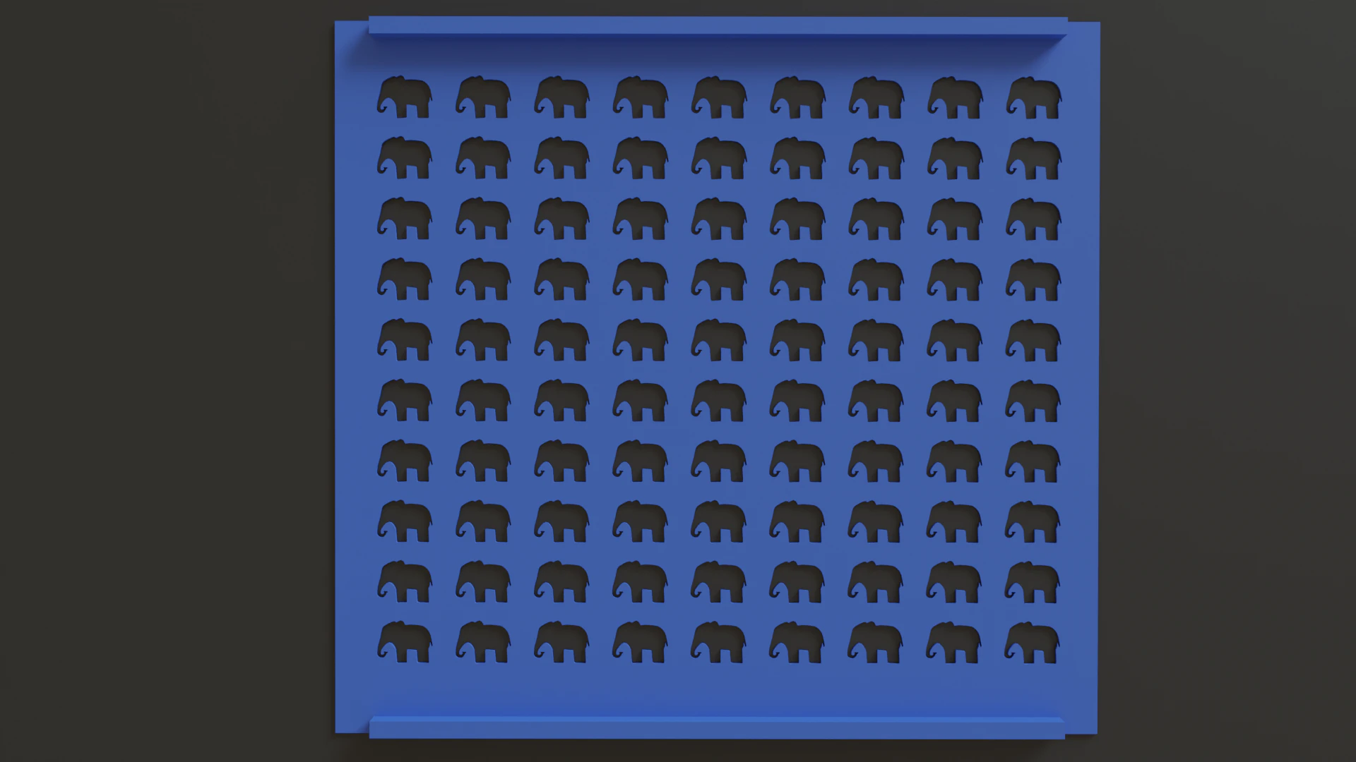 Sprinkle Stencil Elephant Design 3D Print Model .c4d .max .obj .3ds .fbx .stl .blend 