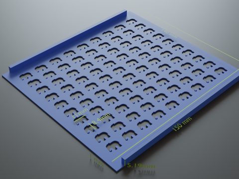 Sprinkle Stencil Elephant Design 3D 打印模型