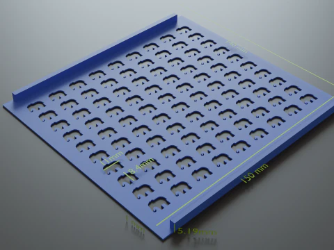 Sprinkle Stencil Elephant Design 3D Print Model