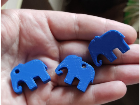 Sprinkle Stencil Elephant Design 3D 打印模型