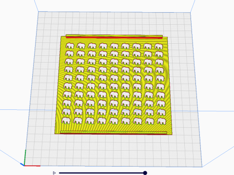 Sprinkle Stencil Elephant Design 3D 打印模型
