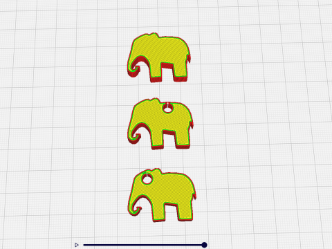 Sprinkle Stencil Elephant Design 3D 打印模型