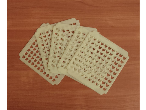 Sprinkles Stencil hearts design set 0f 5 pieces Modello di stampa 3D