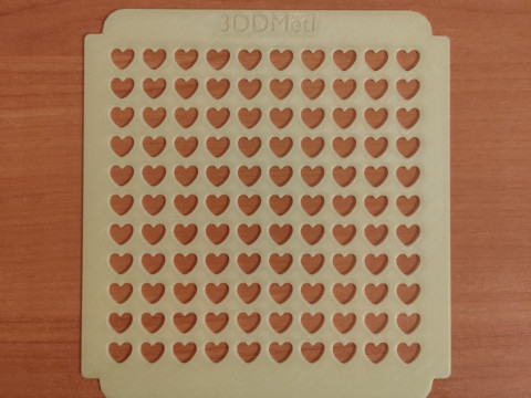 Sprinkles Stencil hearts design set 0f 5 pieces Modello di stampa 3D