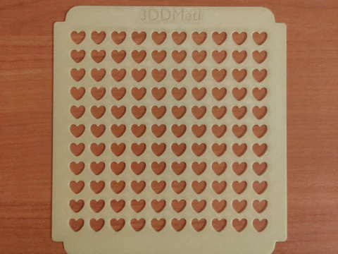Sprinkles Stencil hearts design set 0f 5 pieces 3D Print Model