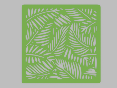 Stencil Leaves design 3D Принт Модель