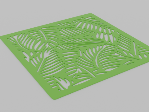 Stencil Leaves design 3D Принт Модель