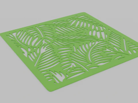 Stencil Leaves design 3D Print Model