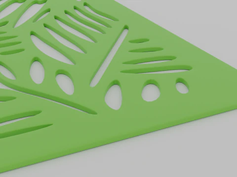 Stencil Leaves design 3D Print Model
