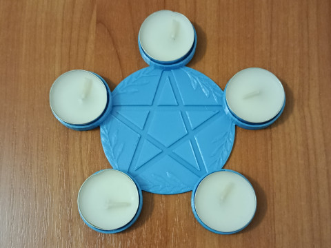 Wiccan candle coaster altar decors 3D Принт Модель