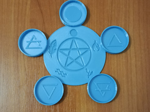 Wiccan candle coaster altar decors 3D Принт Модель