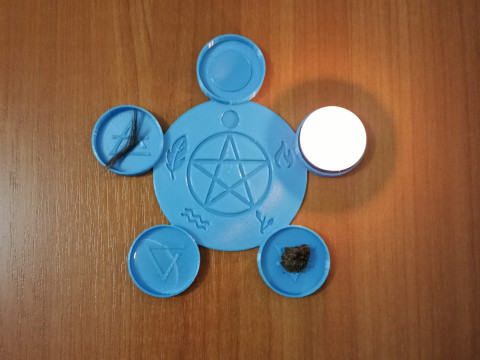 Wiccan candle coaster altar decors 3D Принт Модель