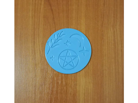 Wiccan candle coaster altar decors 3D Print Model