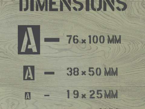 3D Printing Stencil Font Set STL files for 3d printing 3D Print Model