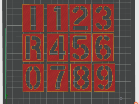 3D Printing Stencil Font Set STL files for 3d printing 3D प्रिंट मॉडल