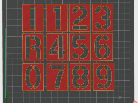 3D Printing Stencil Font Set STL files for 3d printing 3D Print Model