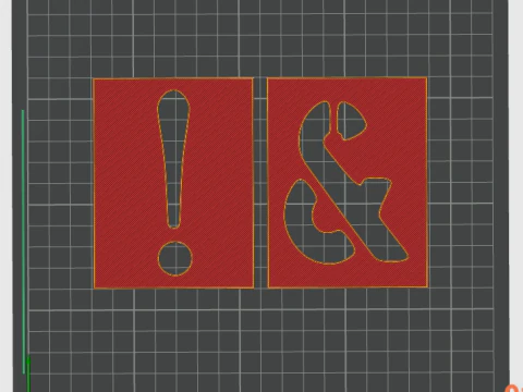 3D Printing Stencil Font Set STL files for 3d printing 3D Print Model