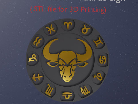 Beer Coaster TAURUS STL file for 3d printing 3D Druckmodell