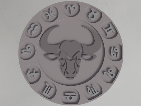 Beer Coaster TAURUS STL file for 3d printing Model Cetak 3D