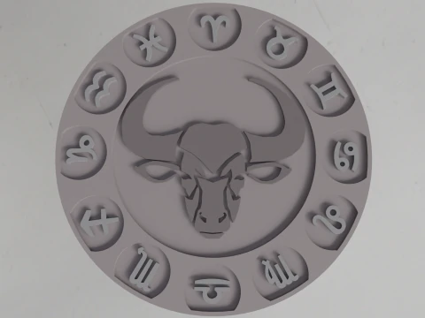 Beer Coaster TAURUS STL file for 3d printing 3D Print Model