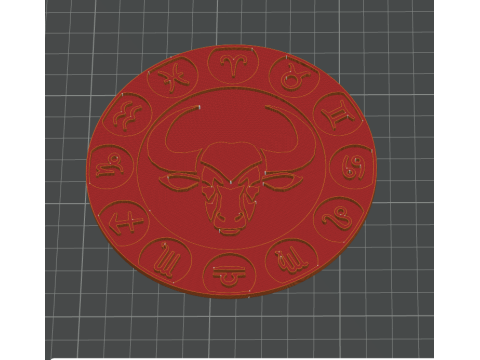 Beer Coaster TAURUS STL file for 3d printing Model Cetak 3D