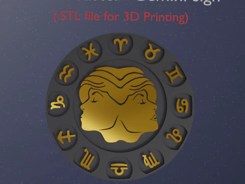 Bieruntersetzer GEMINI STL-Datei f&uuml;r den 3D-Druck 3D Druckmodell