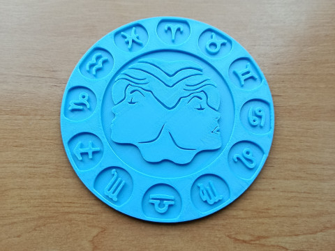 Beer Coaster GEMINI STL file for 3d printing 3D Принт Модель