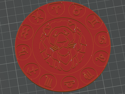 Beer Coaster LEO STL file for 3d printing 3D प्रिंट मॉडल