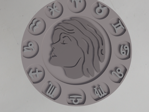 Beer Coaster VIRGO STL file for 3d printing Modelo de Impressão 3D