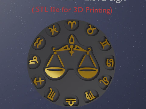 3d baskı i&ccedil;in Beer Coaster LIBRA STL dosyası 3D Baskı Modeli