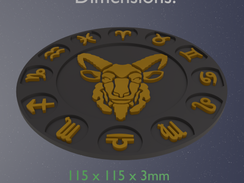 Beer Coaster CAPRICORN STL file for 3d printing 3D Druckmodell